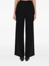 Theory Wide Leg Trousers With Pockets And Loops In Black