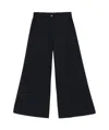 Theory Women's Wool Flannel Ultra Wide-leg Pants In Black