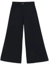 Theory Women's Wool Flannel Ultra Wide-leg Pants In Blue