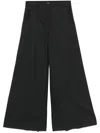 Theory Women's Wool Flannel Ultra Wide-leg Pants In Grey