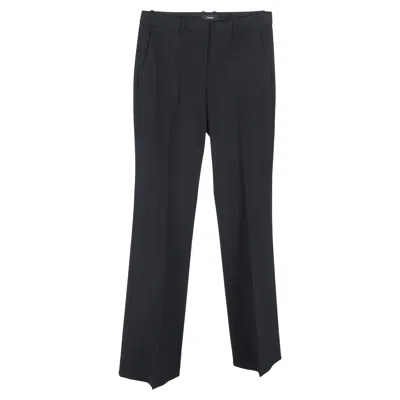Theory Wide-leg Trousers In Black Wool