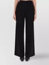 Theory Wide Leg Trousers With Pockets And Loops In Black