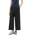 Theory Flared Wide-leg Pant In Crepe Knit In Nocturnal Navy