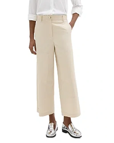 Theory Wide Leg Utility Pants In Sand