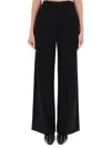 Theory Wide Leg Trousers With Pockets And Loops In Black