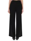 Theory Womens Black Pleated Wide-leg Woven Trousers In Black