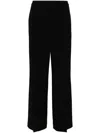 Theory Wide Pull On Admiral Crepe Trouser In 001 Black