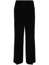 Theory Mid-rise Wide-leg Trousers In Black