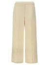 Theory Wide Pull On Trousers With Front Pleats
