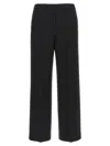 Theory Wide Leg Pull-on Trousers In Black