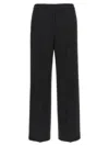 Theory Wide Leg Pull-on Trousers In Black