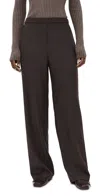 Theory Wide Pull On Pants Cacao In Brown