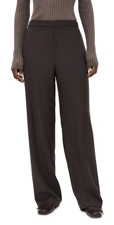 Theory Wide Pull On Pants Cacao In Brown