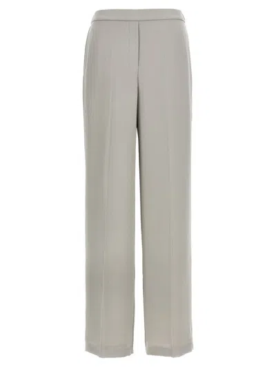 THEORY METALLIC PANTS WITH REAR ELASTIC WAIST AND WIDE LEG