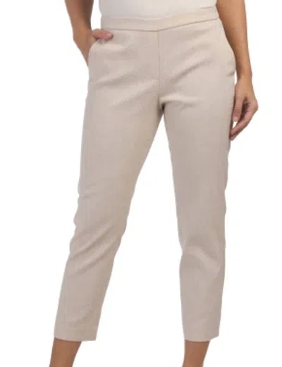 Theory Wide Pull On Pants In Wheat Melange In Neutral