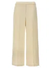 Theory Wide Pull On Trousers With Front Pleats