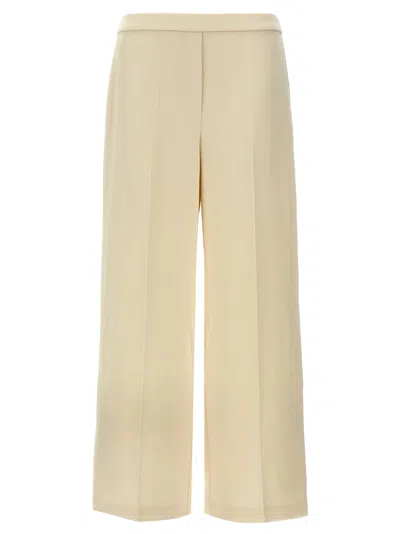 THEORY WIDE PULL ON PANTS WHITE
