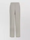 Theory Metallic Pants With Rear Elastic Waist And Wide Leg