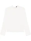 Theory Wide Tie Turtleneck Shirt Clothing In White