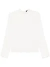 Theory Wide Tie Turtleneck Shirt Clothing In Ivory