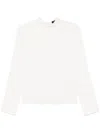 Theory Wide Tie Turtleneck Shirt Clothing In White