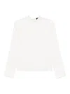 Theory Wide Tie Turtleneck Shirt Clothing In White