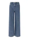 Theory High-waisted Wide-leg Jeans In Blue
