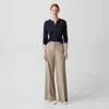 Theory Wide-leg Pant In Good Linen In Neutral