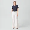 Theory Wide-leg Pant In Good Linen In White
