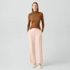 Theory Wide-leg Pull-on Pant In Admiral Crepe In Pink