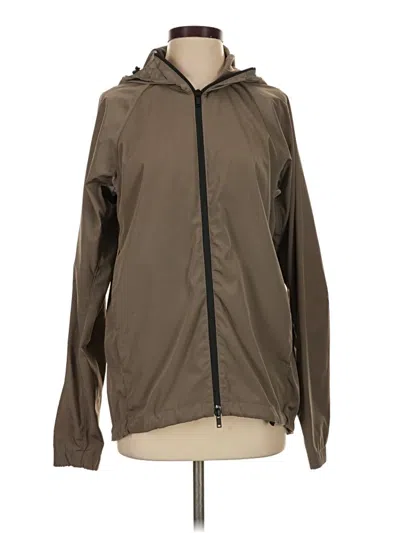 Pre-owned Theory Windbreaker Jacket In Brown