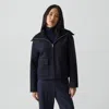 Theory Wing Collar Jacket In Wool In Blue
