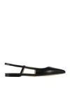 Theory Woman Ballet Flats Black Size 6 Leather
