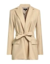 Theory Woman Blazer Beige Size 12 Virgin Wool In Neutral