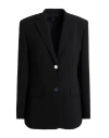 Theory Woman Blazer Black Size 0 Triacetate, Polyester