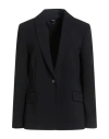 Theory Woman Blazer Black Size 14 Triacetate, Polyester