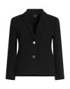 Theory Woman Blazer Black Size 2 Triacetate, Polyester In Black