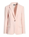 Theory Woman Blazer Blush Size 10 Triacetate, Polyester In Pink