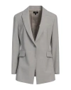 Theory Woman Blazer Light Grey Size 12 Wool, Elastane