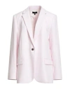 Theory Woman Blazer Light Pink Size 14 Triacetate, Polyester In Pink