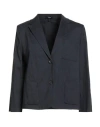 Theory Woman Blazer Midnight Blue Size 14 Linen, Viscose, Elastane