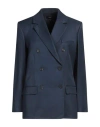 Theory Woman Blazer Midnight Blue Size 8 Viscose In Blue