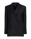 Theory Woman Blazer Navy Size 10 Virgin Wool In Black