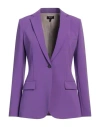 Theory Woman Blazer Purple Size 2 Triacetate, Polyester
