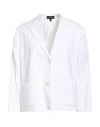 Theory Woman Blazer White Size 14 Linen, Viscose, Elastane In White