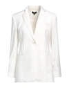 Theory Woman Blazer White Size 4 Virgin Wool In White