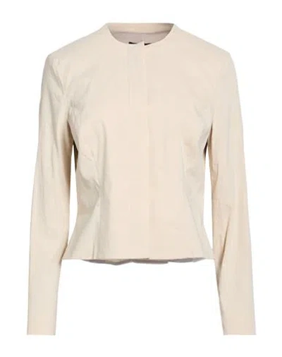 Theory Woman Jacket Beige Size 8 Linen, Viscose, Elastane In Pink
