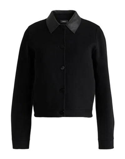 Theory Woman Jacket Black Size 00 Wool, Cashmere