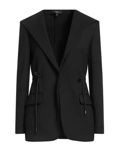 Theory Woman Jacket Black Size Xs Viscose, Elastane, Polyamide