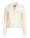 Theory Peak-lapeled Wool-blend Jacket In White
